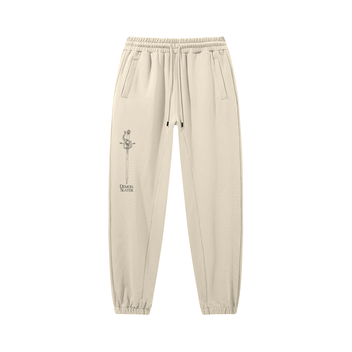 Cream Womens Sweatpants FRONT